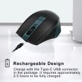 A4tech Fstyler FB35Cs Multimode Rechargeable Silent Click Wireless Mouse - Silent Click - Bluetooth + 2.4G Wireless - Rechargeable Type C- 2000 DPI - Connects 3 Devices - For PC/Laptop/Tablet/Smart TV - Midnight Green. 