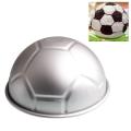 Durable 1 PCS 3D Half Round Ball Shaped Football Cake Mold 8 inch Thickening Aluminum Alloy Mould Birthday Baking Pan.