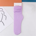 Women Girls Summer Thin Loose Socks Velvet Soft Breathable Long Socks Solid Color Black White Khaki Beige Harajuku High Socks.