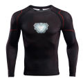 【READY STOCK】Iron Man Reactor Tshirt Compression Short Sleeve Long Sleeve Men's Gym Sports Fitness Top 3D Painted T-Shirt. 