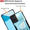 For Oppo A76/ Oppo K10/ Oppo A36 Mobile Cover Edge-Reinforced Shockproof Cushion Back Clear Hybrid Transparent Hard Cover Casing. 