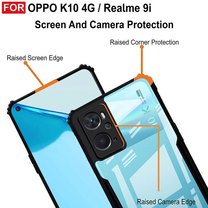 For%20Oppo%20A76/%20Oppo%20K10/%20Oppo%20A36%20Mobile%20Cover%20Edge-Reinforced%20Shockproof%20Cushion%20Back%20Clear%20Hybrid%20Transparent%20Hard%20Cover%20Casing%20-%20Image%203