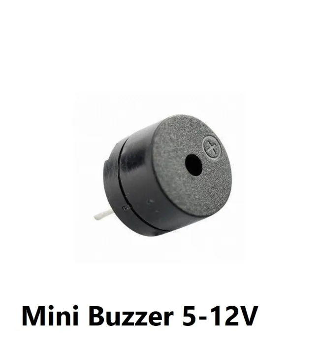 3Pcs- BALCK 12mm Diameter Universal Mini Buzzer Piezoelectric 3V 5V 12V ...
