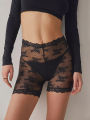 Women s High Waist Floral Lace Panty Shorts Lightweight See Through Thigh Slimmers Y2k Sheer Skinny Underwear.