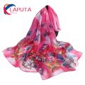 (New)Chiffon carf Comfortable to Wear ummer Butterfly Print Long hawl Wrap.