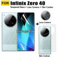 3 IN 1 infinix Zero 40 Hydrogel Soft Film for infinix Zero 30 4G 5G Screen Protector Camera Lens Glass and Back Film. 
