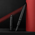Hongdian N6 Black Metal Resin Piston Fountain Pen Extra Fine Nib pen with Black Ink.