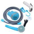 Portable Shower Outdoor/Indoor USB Charging Handheld Rechargeable Showerhead Pumps with 2 Nozzles for Camping Travel Car Wash Swimming Pool.