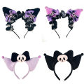 【Latest Style】 Sanrio Kuromi Princess Hair Band Cute Cartoon Cosplay Skull Hair Hoop For Women Halloween Festival Headbands Hair Accessories Nicle.