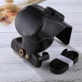 (Not a Camera) Full Body Camera PU Leather Case Bag with Strap for FUJIFILM XT10 / XT20. 