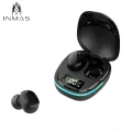 Slway [Lowest price] INMAS Wireless Bluetooth Headset Sports LED Display Earbuds Noise Reduction Fone Bluetooth Earphones Wireless Headphones. 