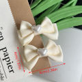 New Sweet Bow Heart Pearl Hair Clips Fashion Hair Ornaments Bangs Side Clip Duckbill Clip Hairpins Girly Heart Hair Accessories Nicle. 