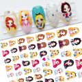 Cartoon Beauty And The Beast Nail Sticker Disney Princess Collection Nail Art Decorative Stickers Anime Characters Nail Decals.