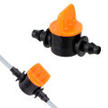 50Pcs 1/4Inch Pipe Mini Valve 4/7mm Hose Controller Baed Adapter. 