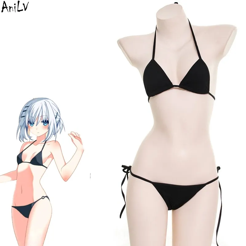 AniLV Japanese Anime Girl Beach Bikini Swimsuit Costume Summer