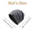 Men's Beanie Hat, Male Thin Cotton Cap Turban Winter Solid Color Pullover Cap , Ideal Choice For Gifts. 