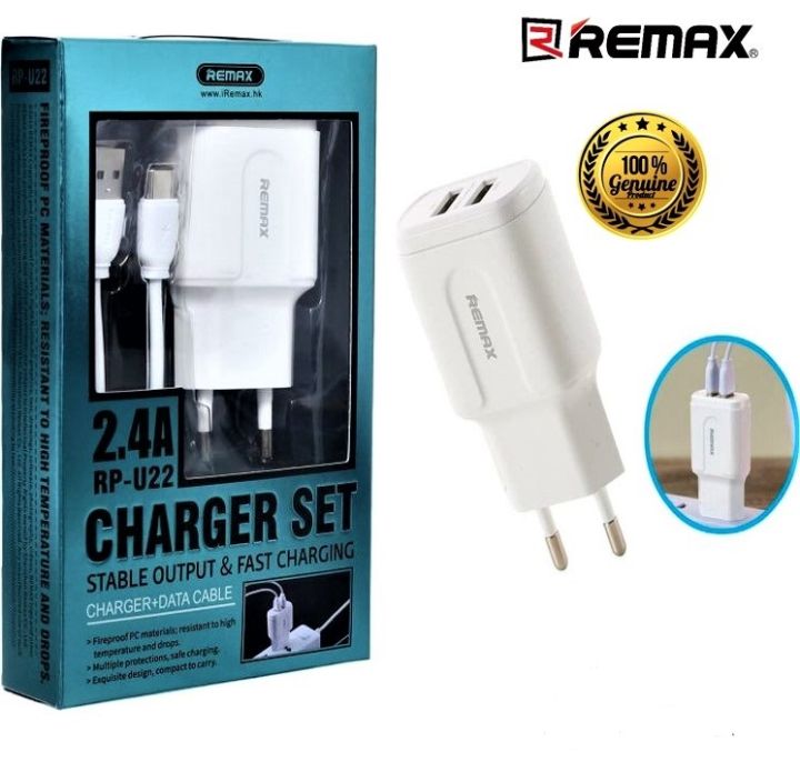 Remax%20RP-U22%20Charger%20Set%202%20Port%20USB%20Fast%20Charging%202.4A%20Charger%20with%20Micro%20USB%20Data%20Cable%20-%20Image%202