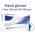 mcare high risk powder free latex examination gloves 100 pcs. 