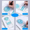Rotatable Fast Drawing Template Ruler Art Design Construction Architect Stereo Geometry Ellipse Drafting Measuring Scale Ruler. 