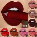New Velvet Matte Lip Gloss Dark Red Moisturizing Liquid Lipstick Waterproof Long Lasting Non-stick Cup Lips Pigments Makeup. 
