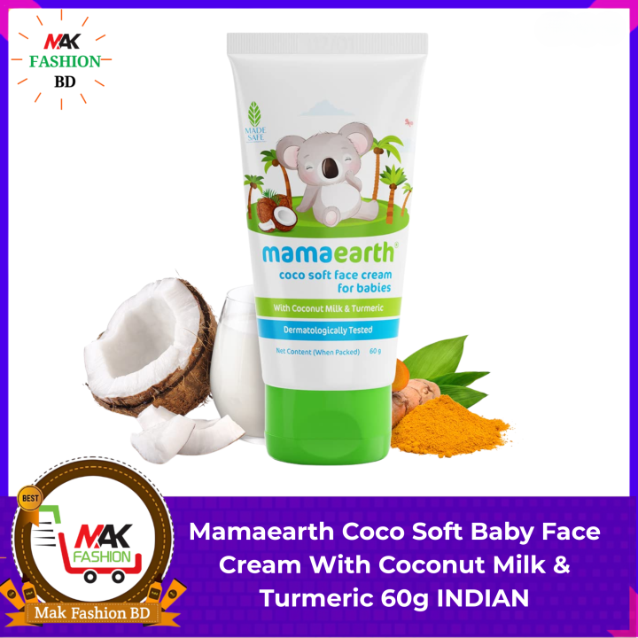 Mamaearth Coco Soft Baby Face Cream With Coconut Milk & Turmeric 60g INDIAN