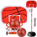 150 cm Height Adjustable Kids Mimi Basketball Hoop Rim Net Set Backboard Basket Ball 72-150cm Red Basketball Hoop+Basketball+Pump. 
