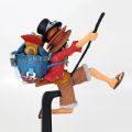 One Piece Figure Running Backpack Luffy Figure Ace Sabo Ornament Pirate Desktop Decoration Stall Merchandise. 