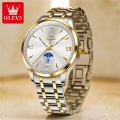 Olevs 3646 Stainless Steel Analog Wrist Watch For Men. 