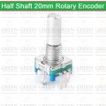 Half Shaft 20mm Rotary Encoder Code Switch Digital Potentiometer 20 Pulse Mechanical Rotary Encoder Flat Shaft Through Hole. 