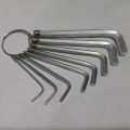 Hexagon 8 Pcs Metric Combination Hex Key Allen Wrench Set 1.5mm 2.mm 2.5mm 3mm 3.5mm 4mm 5mm 6mm Keyring Hand Bicycle Repair Screw Driver Tool Set. 