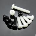 20-100pcs nylon screw M2 m2.5 m3 m4 m5 m6 m8 white or black Nylon Plastic insulation Phillips  round pan Head Machine Screw-10mm. 