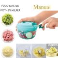 Manual Onion Cutter, 3 Stainless Steel Blades, Vegetable Slicer, Multi-Chopper, Small Onion Chopper for Vegetables, Onions, Fruit, Garlic, 450 ml.