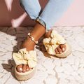 Women's Sandals Summer Solid Women Shoes Bow Sandal Slipper Indoor Outdoor Flip-flops Beach Shoes Female Slippers Plus Size. 