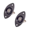 Oval Indented Guitar Jack Plate & Socket Black , 1 Pack. 