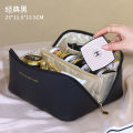 Large Capacity Waterproof Cosmetic Bag – Stylish PU Leather Travel Organizer.