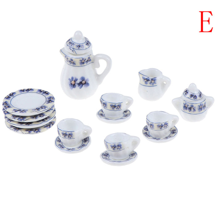 1:12%20Miniature%2015pcs%20Porcelain%20Tea%20Cup%20Set%20Chintz%20Flower%20Tableware%20Kitchen%20-%20Image%202