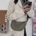 Korean Canvas Sling Bag Women Mini Dumpling Bag Casual Shoulder Crossbody Bag. 