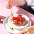 Cute Stainless Steel Spoon Fork Version Rainbow Lollipop Donut Macaron Dessert Spoons Cake Fruit Forks Tableware Kitchen Supply.