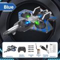 FLH DO1 EPP Foam RC Fighter Jet 2.4G 4 Channels Drone Intelligent Altitude Hold Helicopter Toy, with 2 Batteries. 
