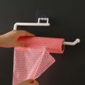 Punchfree Kitchen Paper Towel Rack Holder Paper Roll Rack Hanger Rag Storage Rack Wallmounted Towel Kitchen Bathroom Accessories- Jess Gadget. 