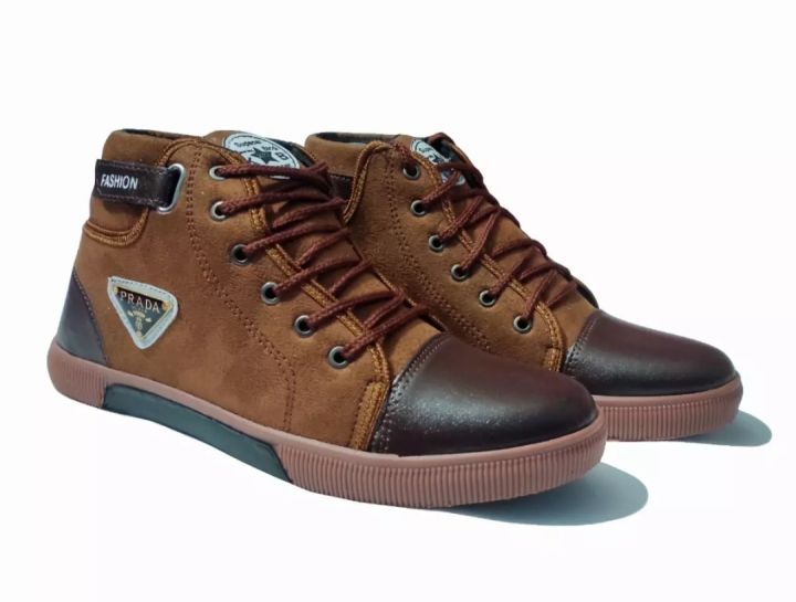 Boots shoes for men high neck design lace up version shoe's.