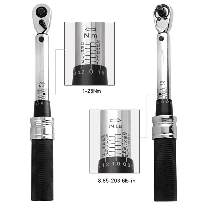 1/4"%20DR%201-25Nm%20Mini%20Adjustable%20Bike%20Torque%20Wrench%20Set%20Bicycle%20Fixing%20Tools%20Kit%20Ratchet%20Mechanical%20Torque%20Spanner%20Manual%20Wrenches%20-%20Image%203