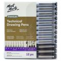 Mont Marte Technical Drawing Pens Fine Liner Pen 12pc. 