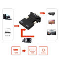 HDMI Female to VGA Male Converter with Audio Adapter Support 1080P Signal Output. 