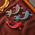 muylinda Red Carp Fish Crystal Brooch Jewelry Vintage Brooch for Women Rhinestone Pin And Brooches Accessories. 