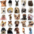 50 popular realistic funny emoji pack stickers, non repeating sand sculpture, small dog decoration stickers. 
