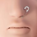 1pc Safety Pin Eyebrow Piercing Jewelry Stainless Steel Belly Button Ring Nose Rings Punk Earrings Unisex Random Color 20 Gauges.