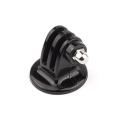 Tripod Mount Adapter Compatible with GoPro Hero 8, 7, 6, 5, 4, Session, 3+, 3, 2, 1, Hero (2018), Fusion, DJI Osmo, Sjcam, Xiaoyi Action Cameras - Pack of 1 (Black). 