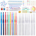 Crochet Hook Set | Different Sizes of Crochet Aluminum Hooks and Various Crocheting Accessories | Crocheting Set for Beginners and Experienced Crocheters. 