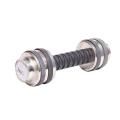 Rubber Dumbbell 7 kg - Silver. 